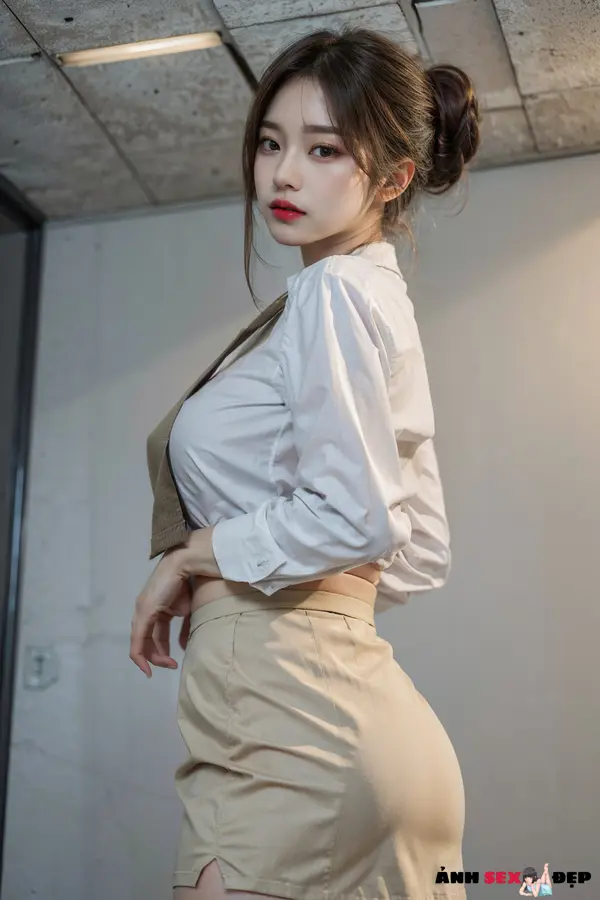 Thư ký váy ngắn sexy hình 8